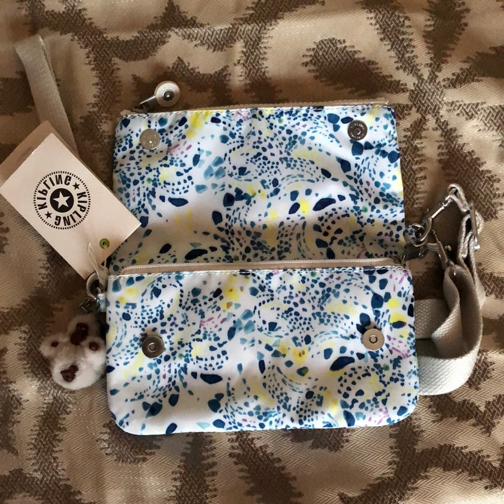 KIPLING LYNNE DELICATE VINES CONVERTIBLE BAG👛 - Picture 12 of 13